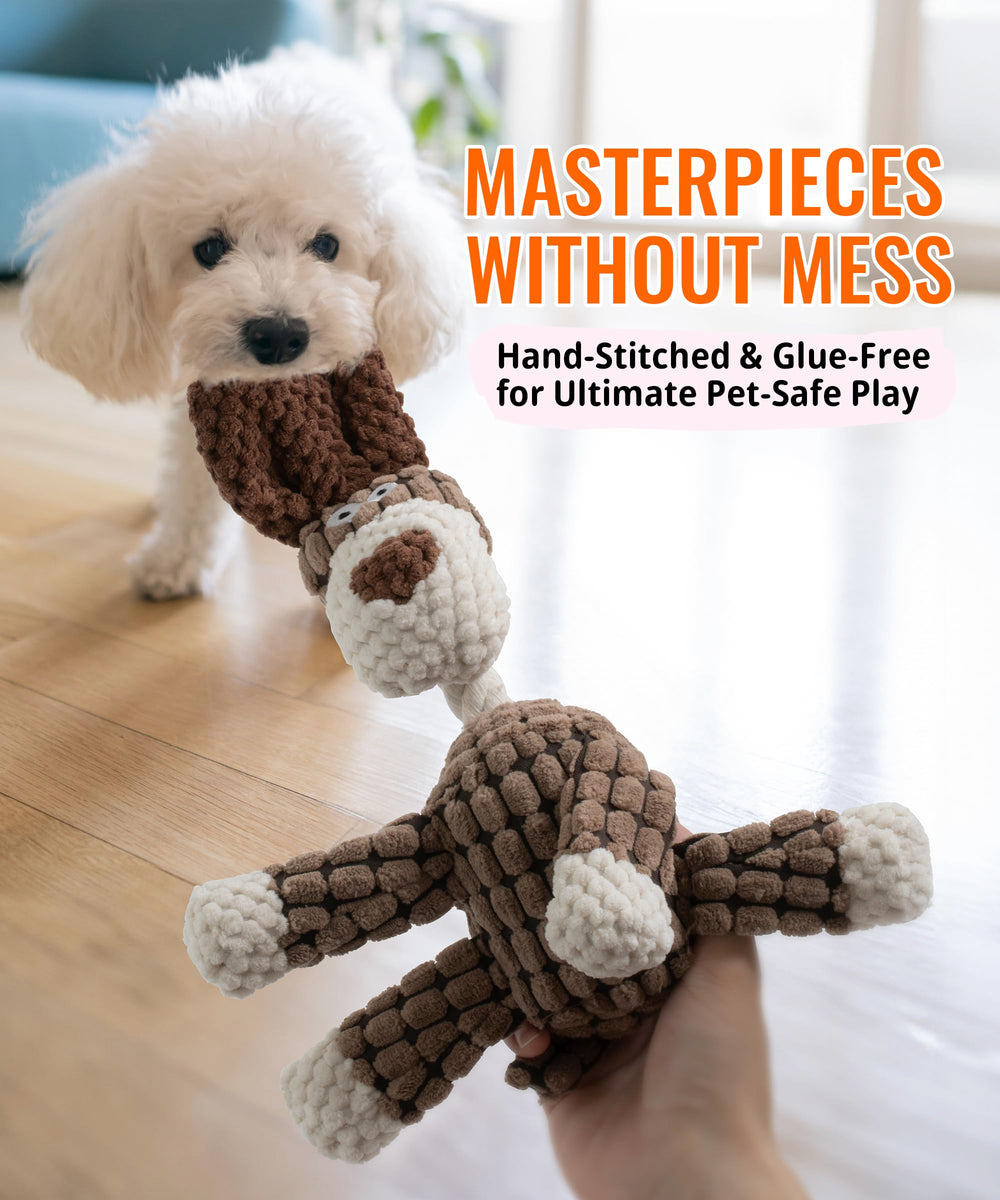 AmorousCat dual-tone squeakers dog toy for stimulating interactive play.