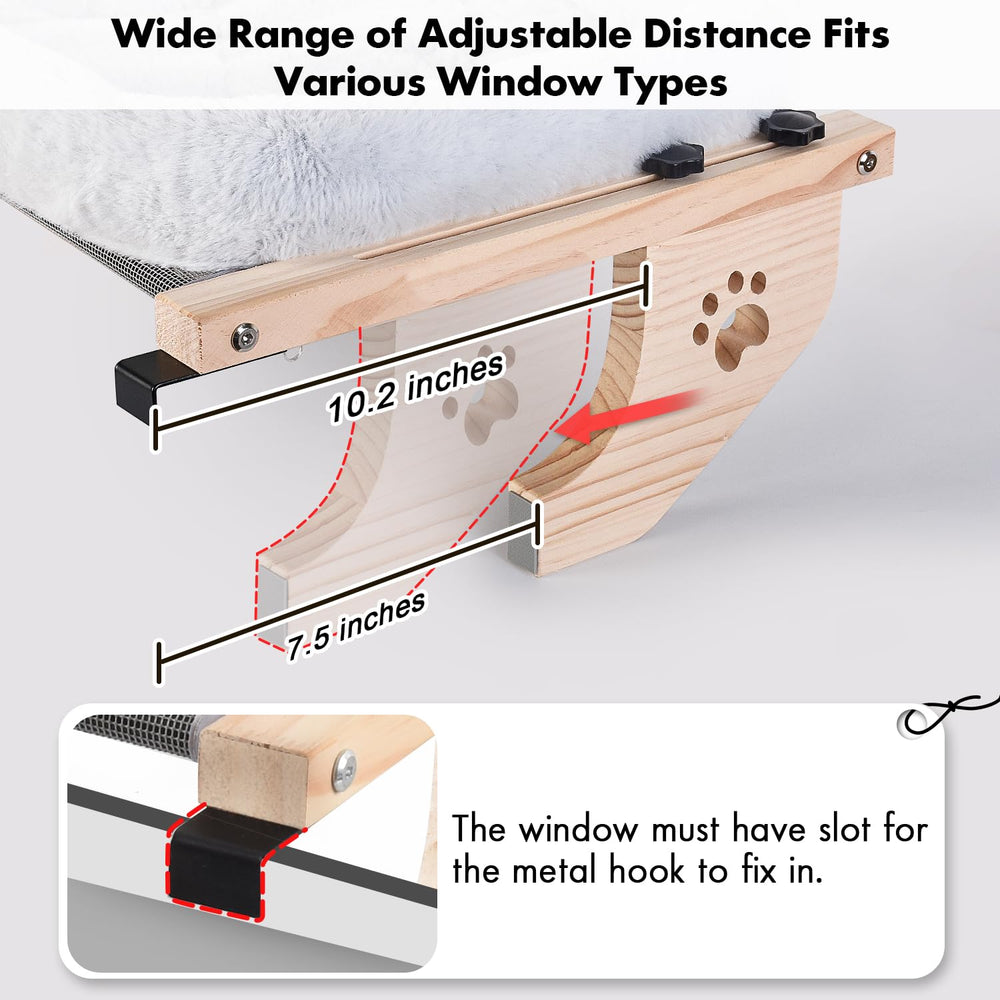 AMOSIJOY adjustable-assembly allows snug fit to different sills