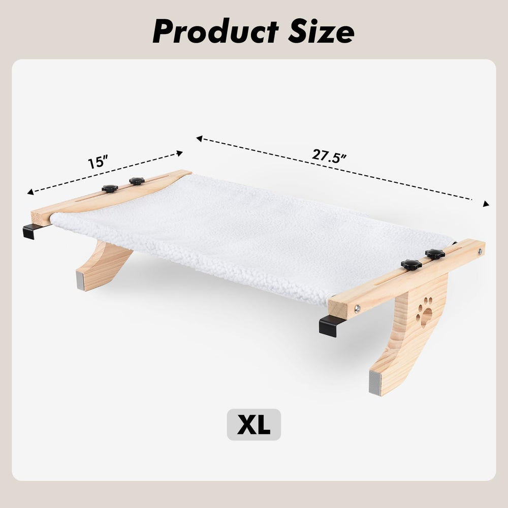 AMOSIJOY cat sill window perch assembly steps showing simple setup.