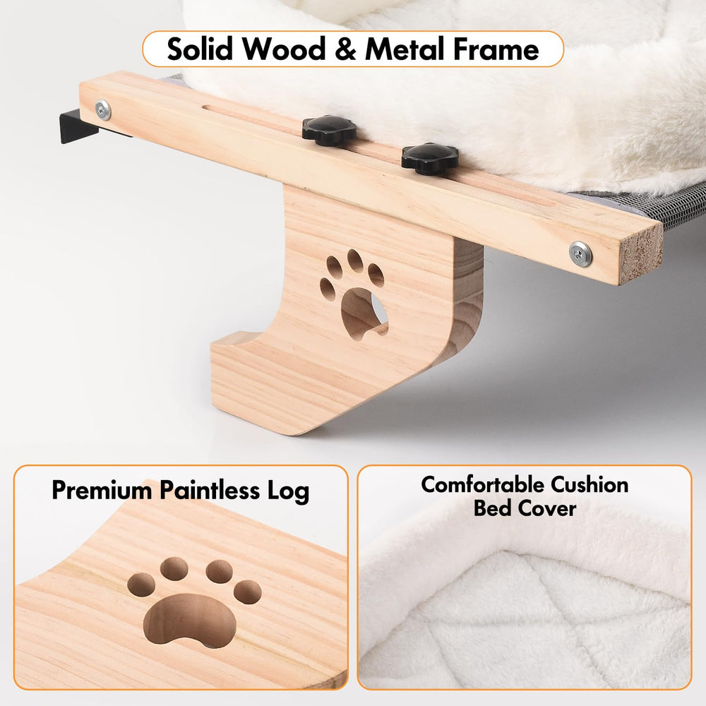 AMOSIJOY cat sill window perch window-sill use demonstrates versatile placement options