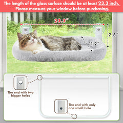 AMOSIJOY cordless cat window perch removable cover for easy washing