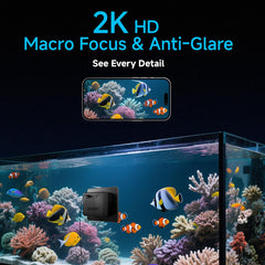 Amouu peel-and-stick aquarium camera on glass for easy, secure placement