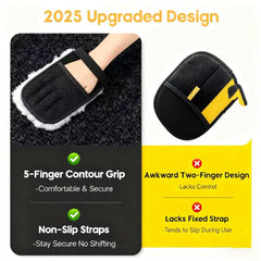 Amouy upgraded oversized glove provides larger surface for faster hair removal.