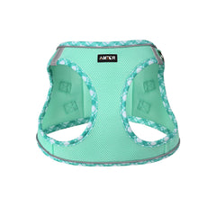 AMTOR harness with reflective strips boosts visibility during night walks.