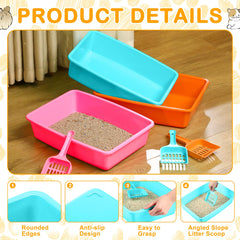 Amyhill open cat litter box durable PP material ensures long-lasting daily use.