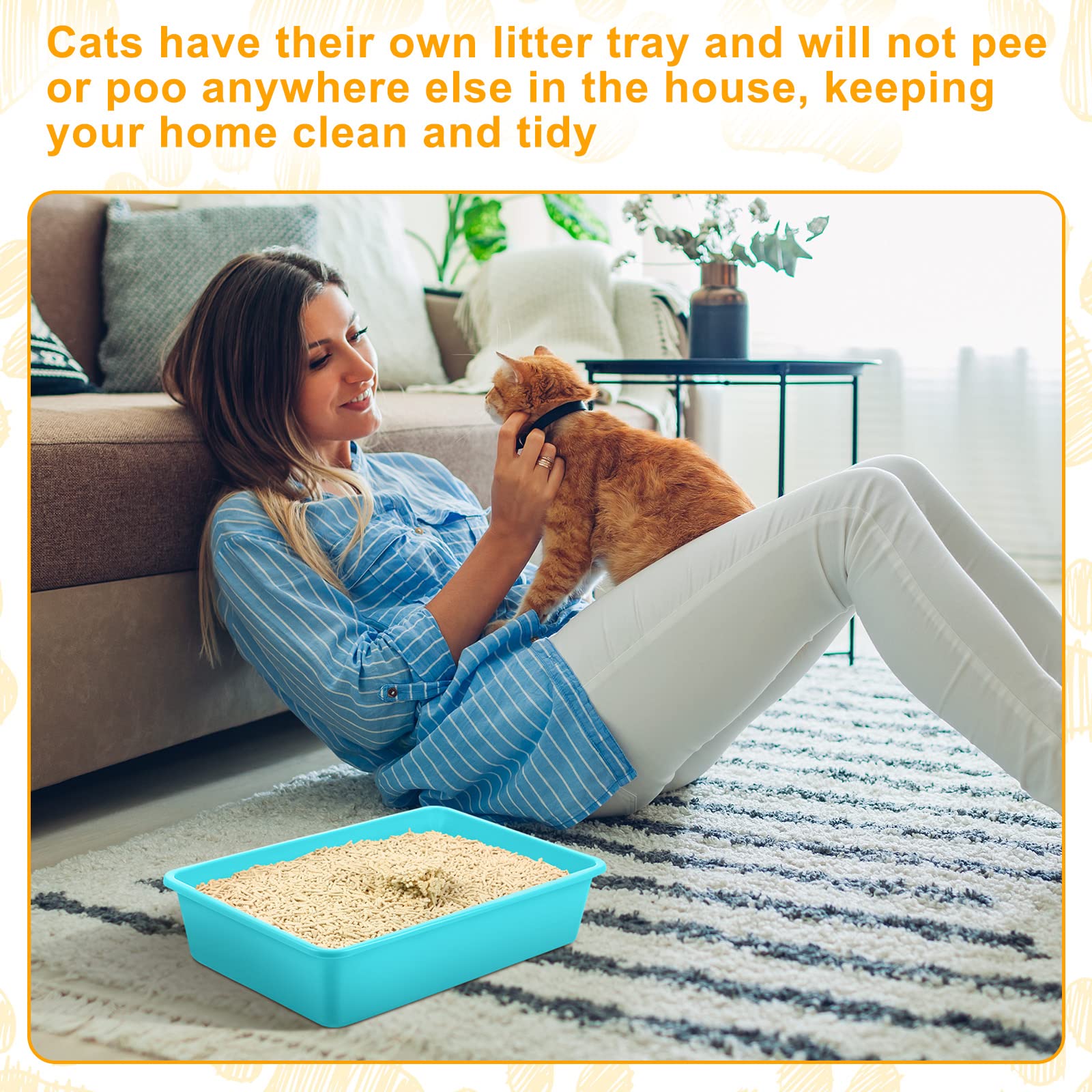 Amyhill open cat litter box multi-pet use supports households with more than one pet.