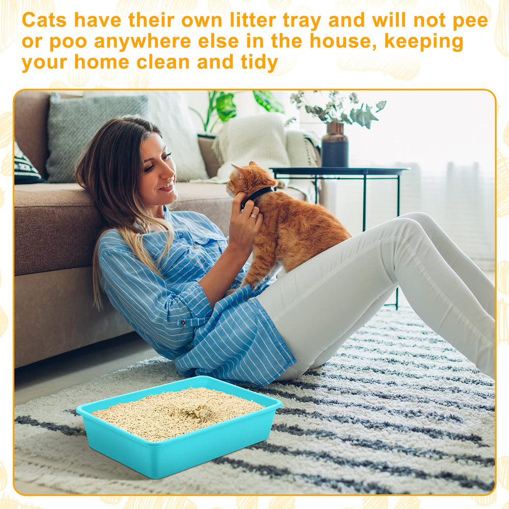 Amyhill open cat litter box multi-pet use supports households with more than one pet.