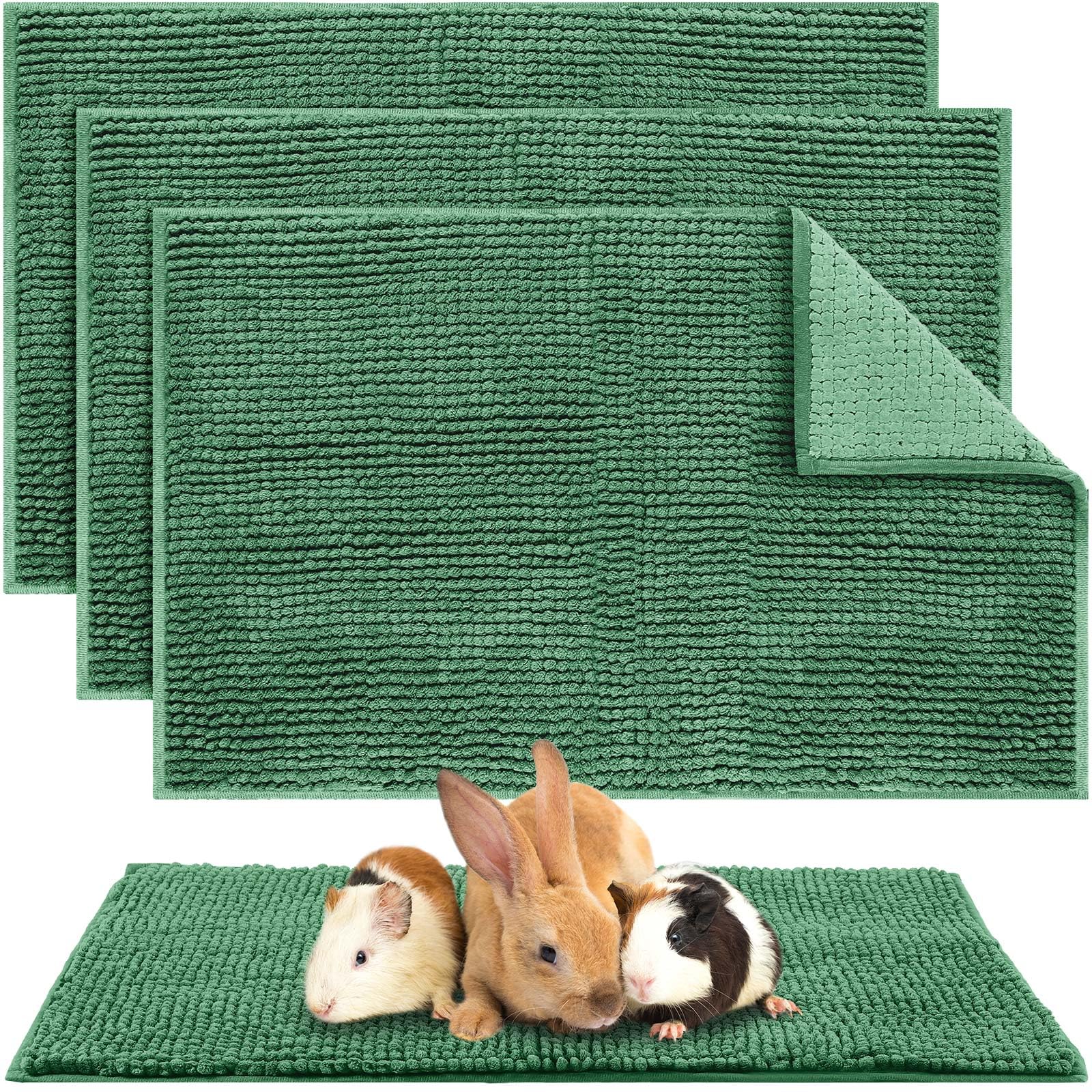 Amylove guinea pig cage liner 4-pcs pack; 16x24 inch size keeps small pet areas tidy.