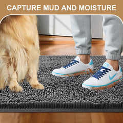 Amyracel chenille soft mat closeup highlights plush comfort.