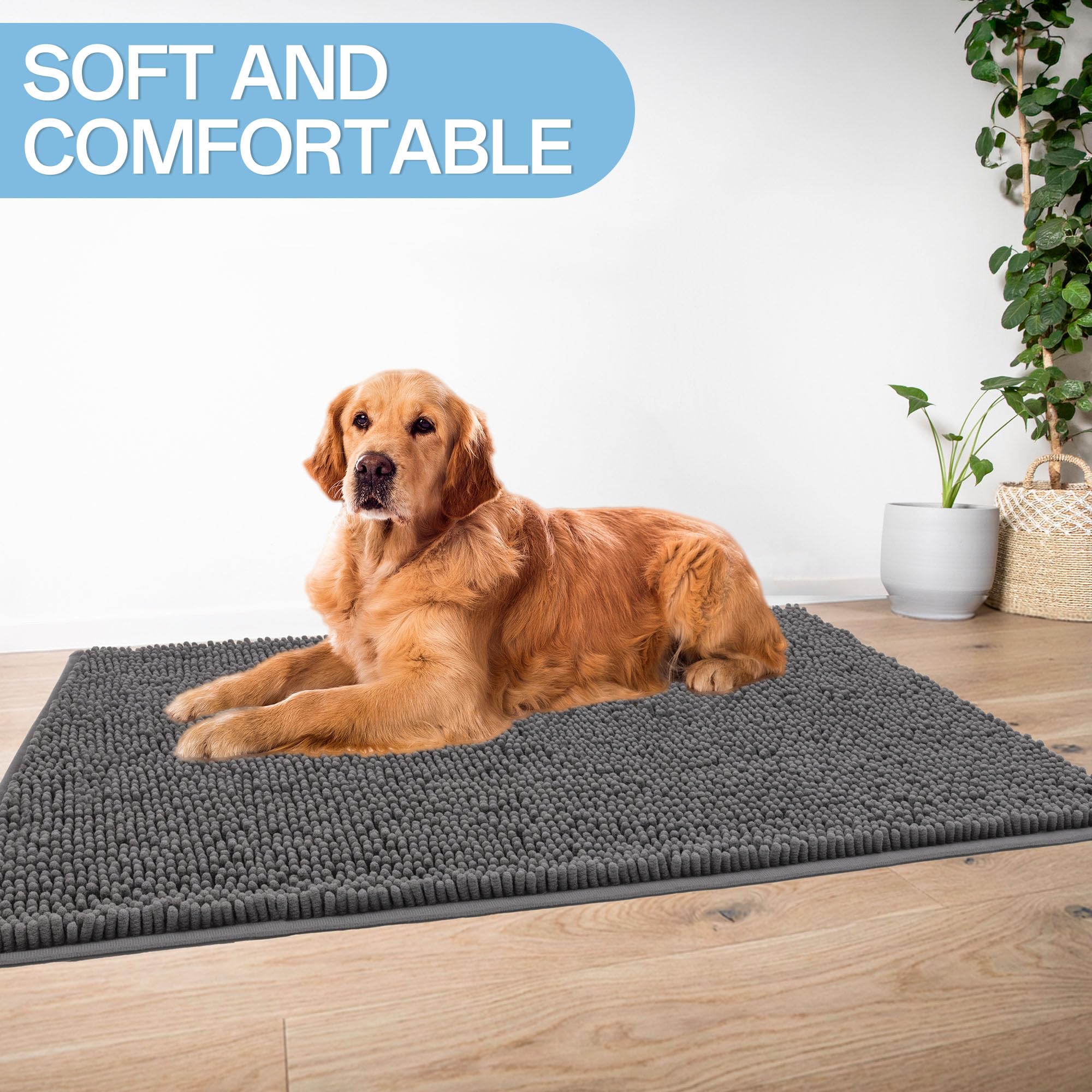 Amyracel Dirt Trapping Door Mat absorbs moisture and traps dirt for cleaner floors.