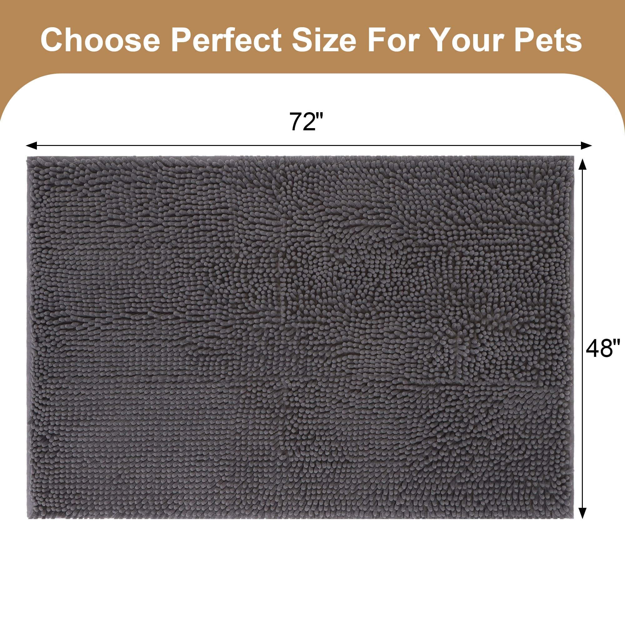 Amyracel grey entryway mat complements any home decor.