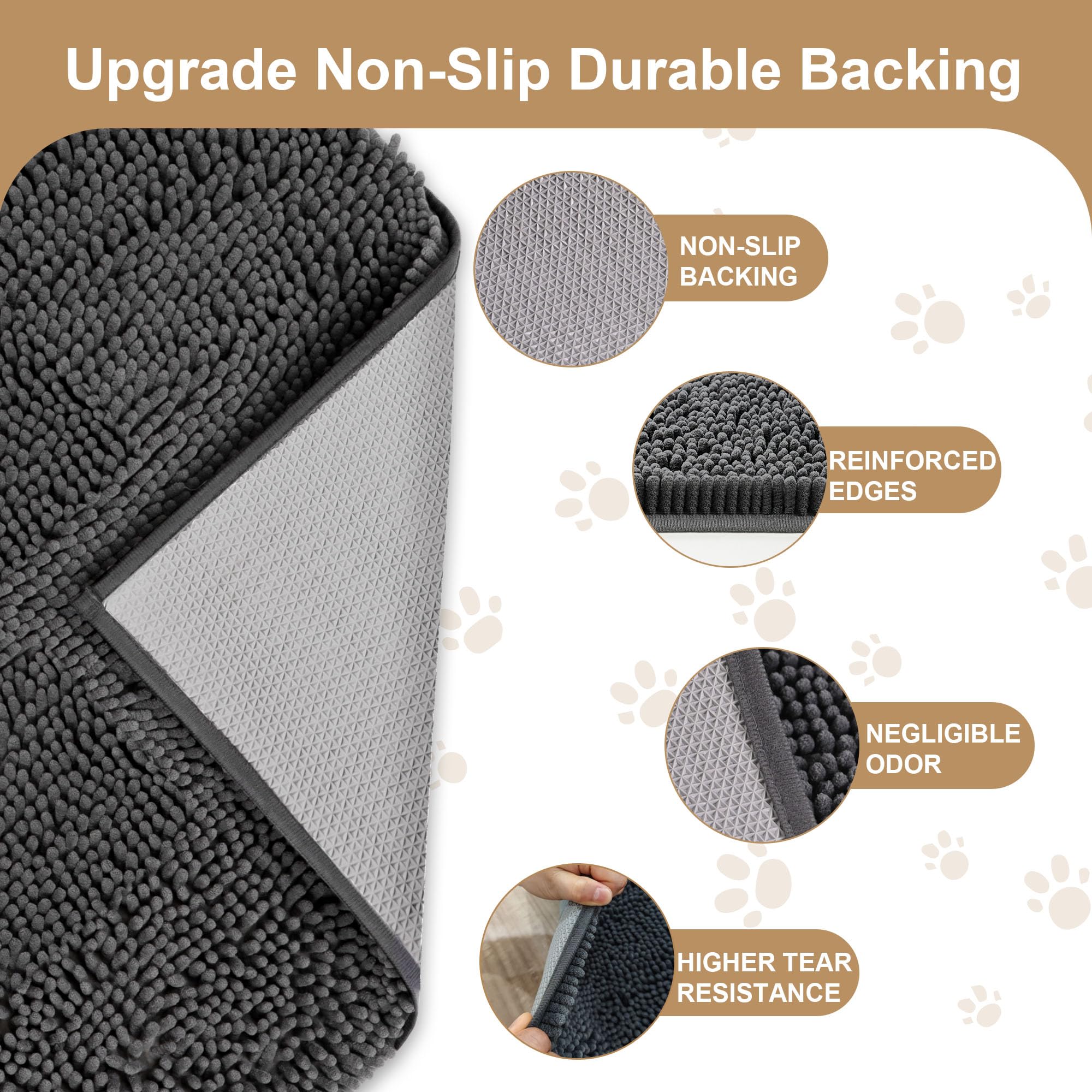 Amyracel washable dog door mat for quick refresh and care.