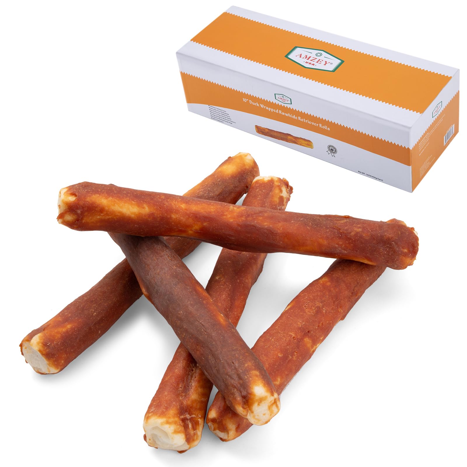 Amzey Collagen Treats for Dogs packaging showcases premium chew rewards.