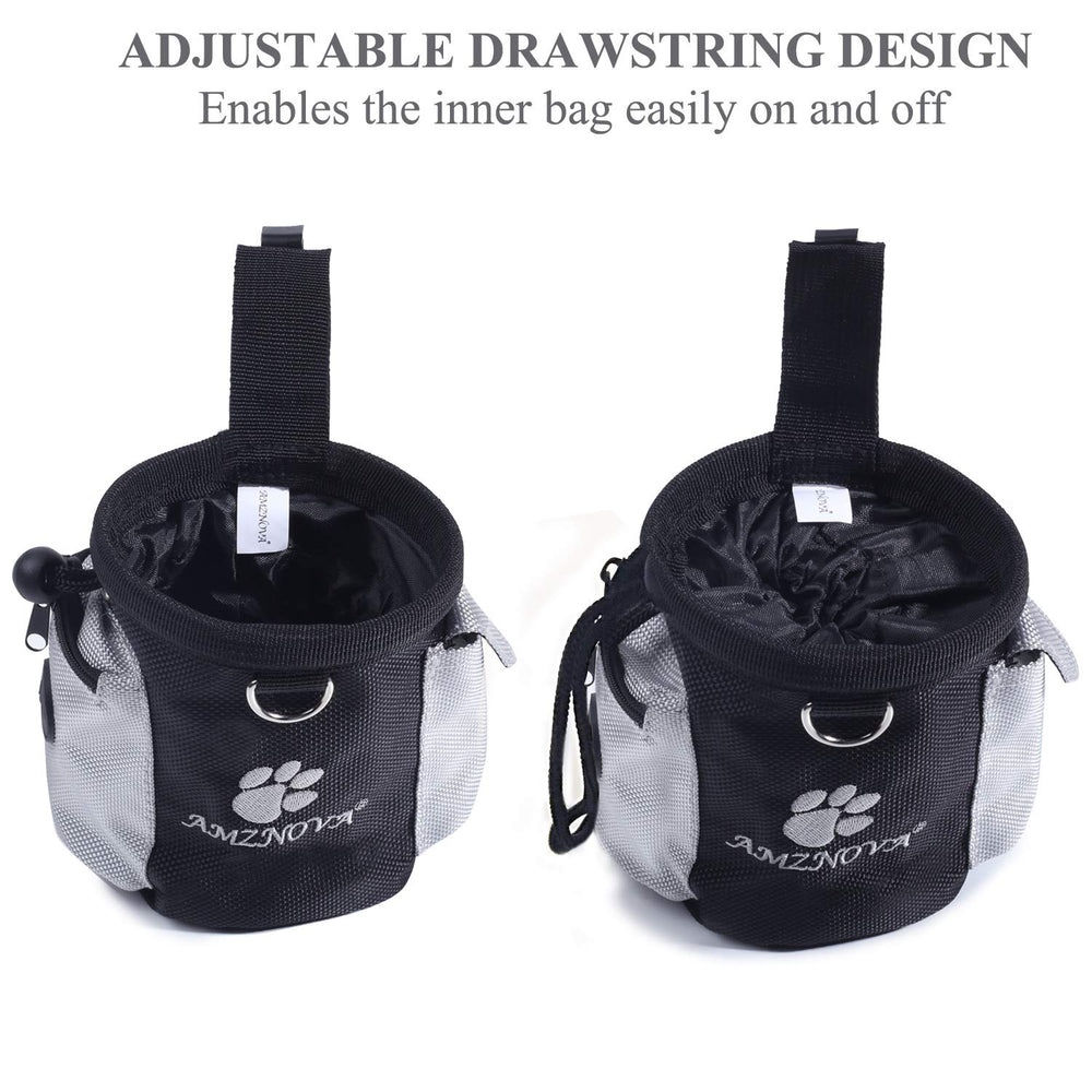 AMZNOVA TreatNow external trash bag dispenser attached to the pouch