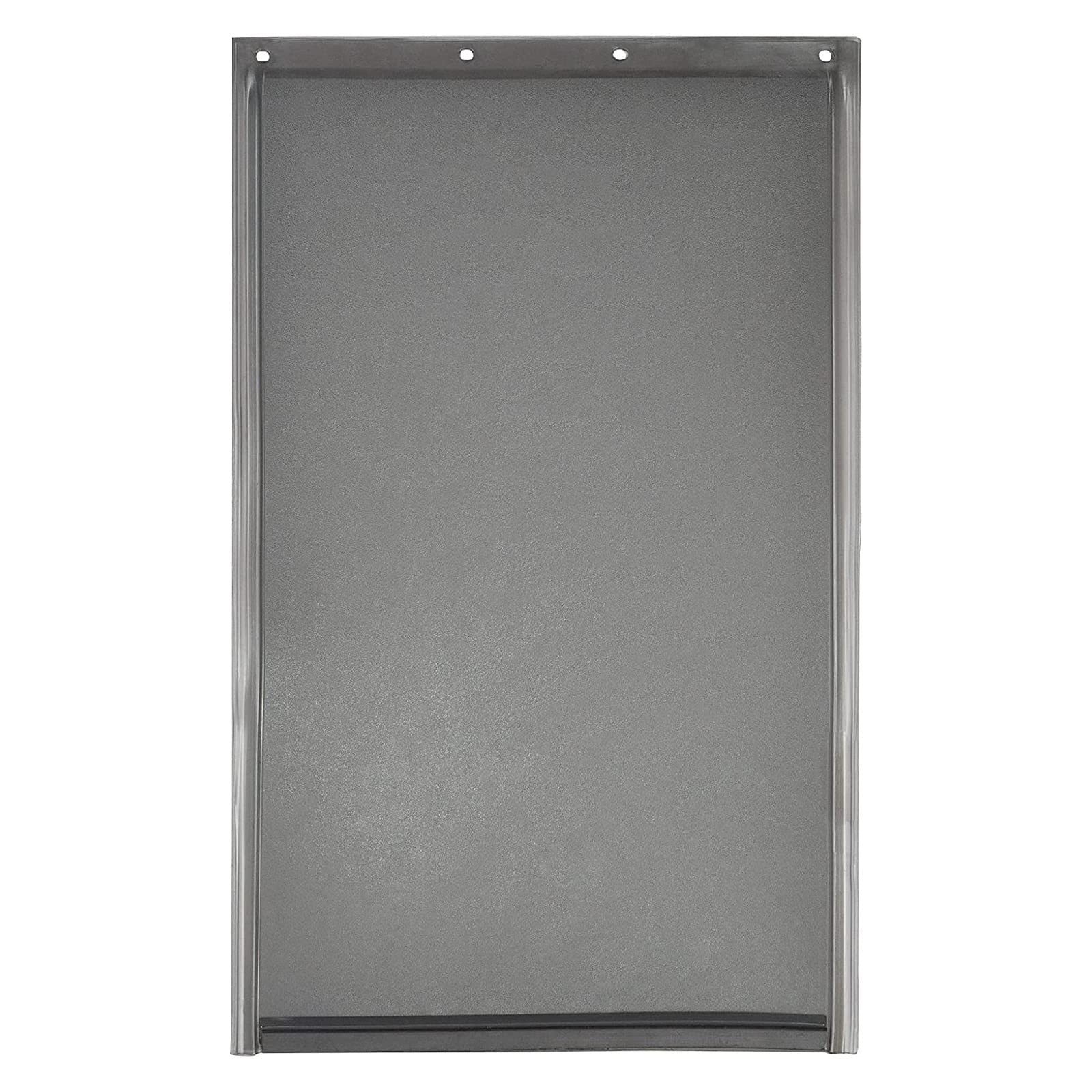 AMZOO dog door flap closeup shows PAC11-11038 fit for secure weather sealing.