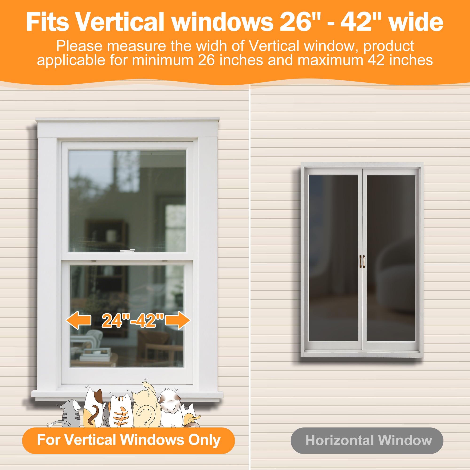 AMZOSS Cat Window Box Catio includes adjustable brackets for universal fit.
