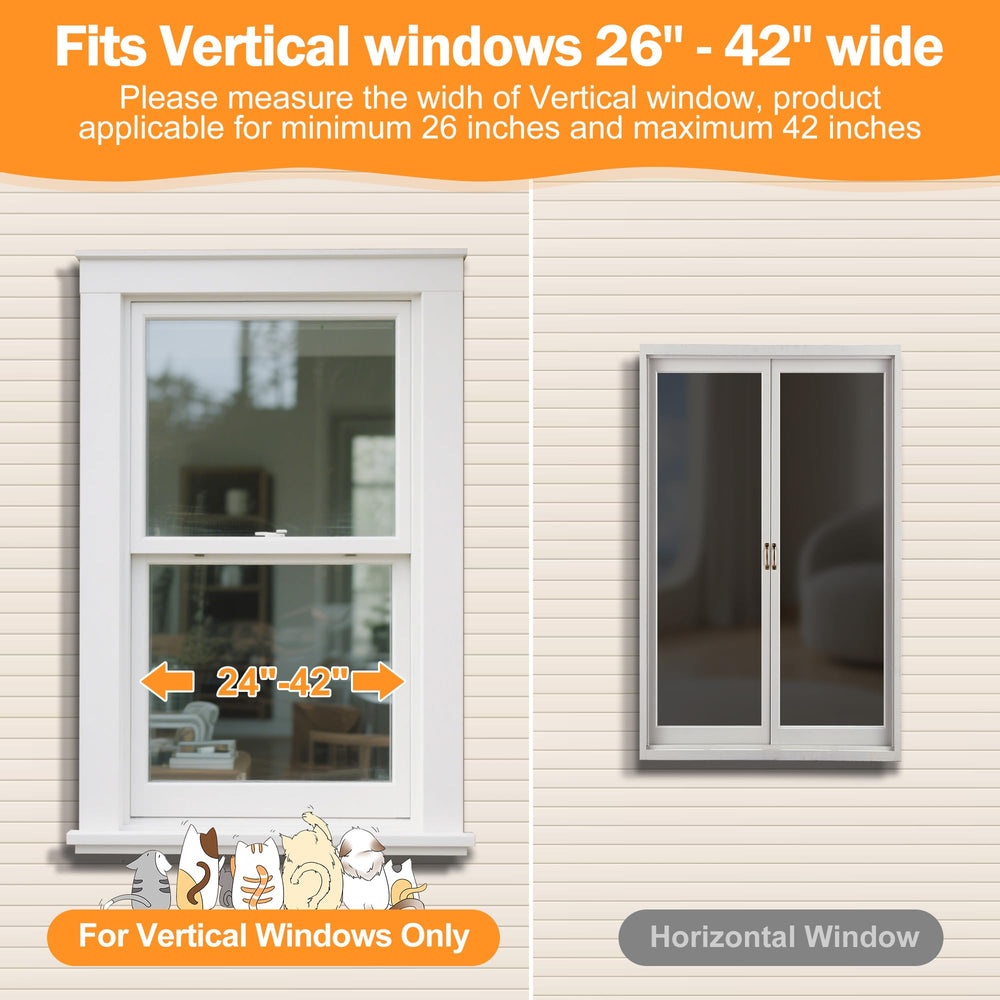 AMZOSS Cat Window Box Catio includes adjustable brackets for universal fit.