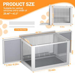 AMZOSS Cat Window Box Catio weatherproof design for year-round use.
