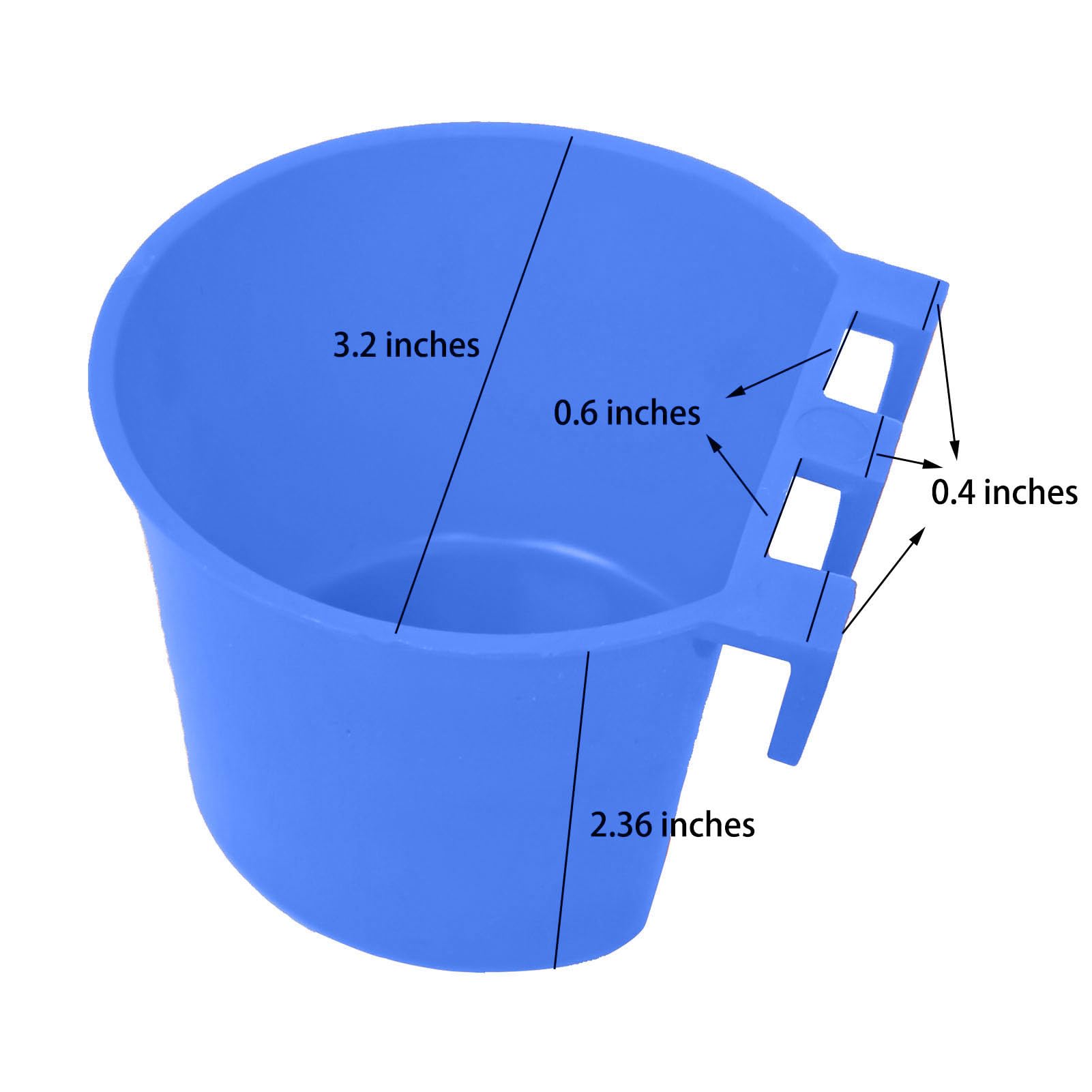 AMZSYLV parrot bowl dish water with secure hooks for inside/outside cage use.