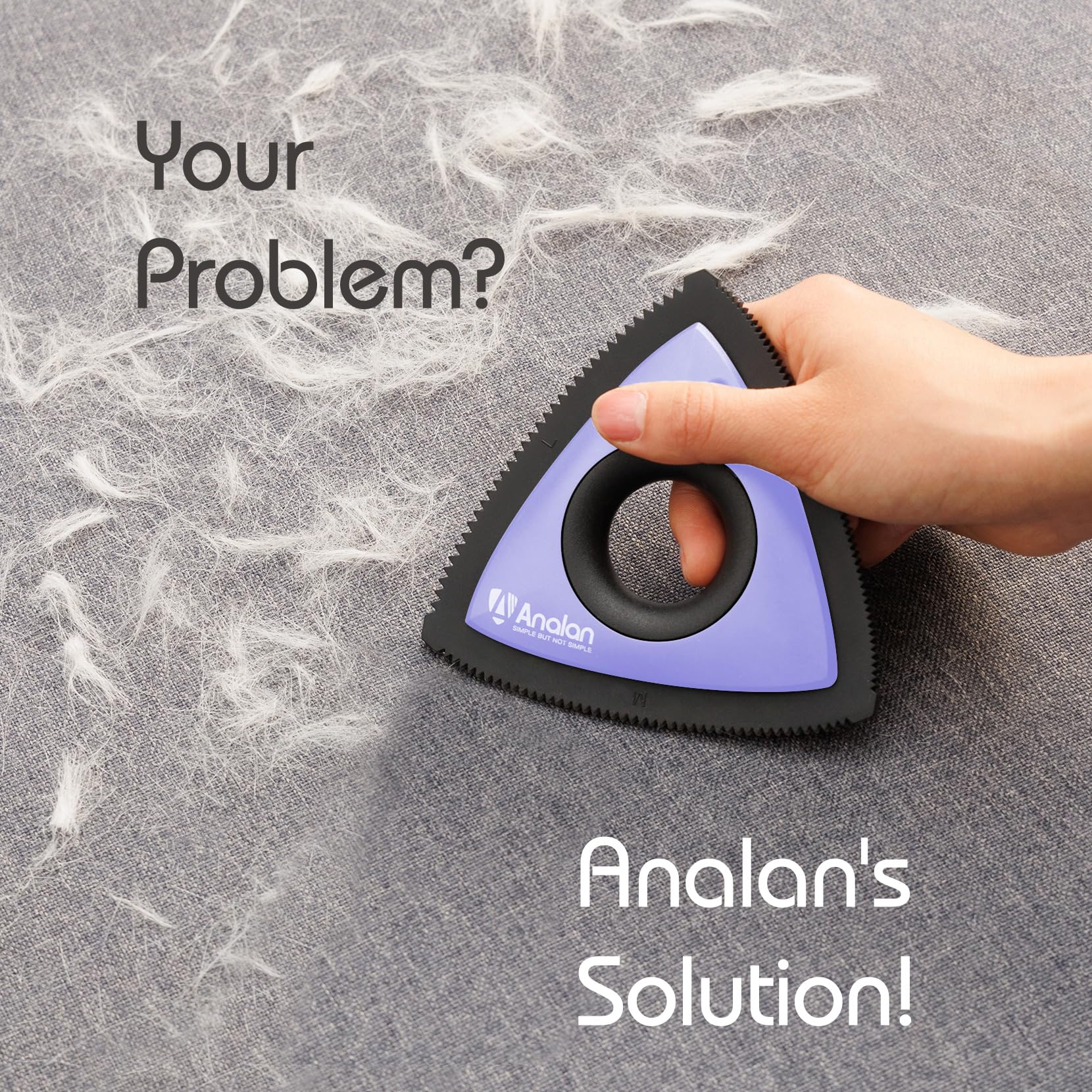 Analan mini pet hair remover car interior use for fast car-seat fur cleanup.