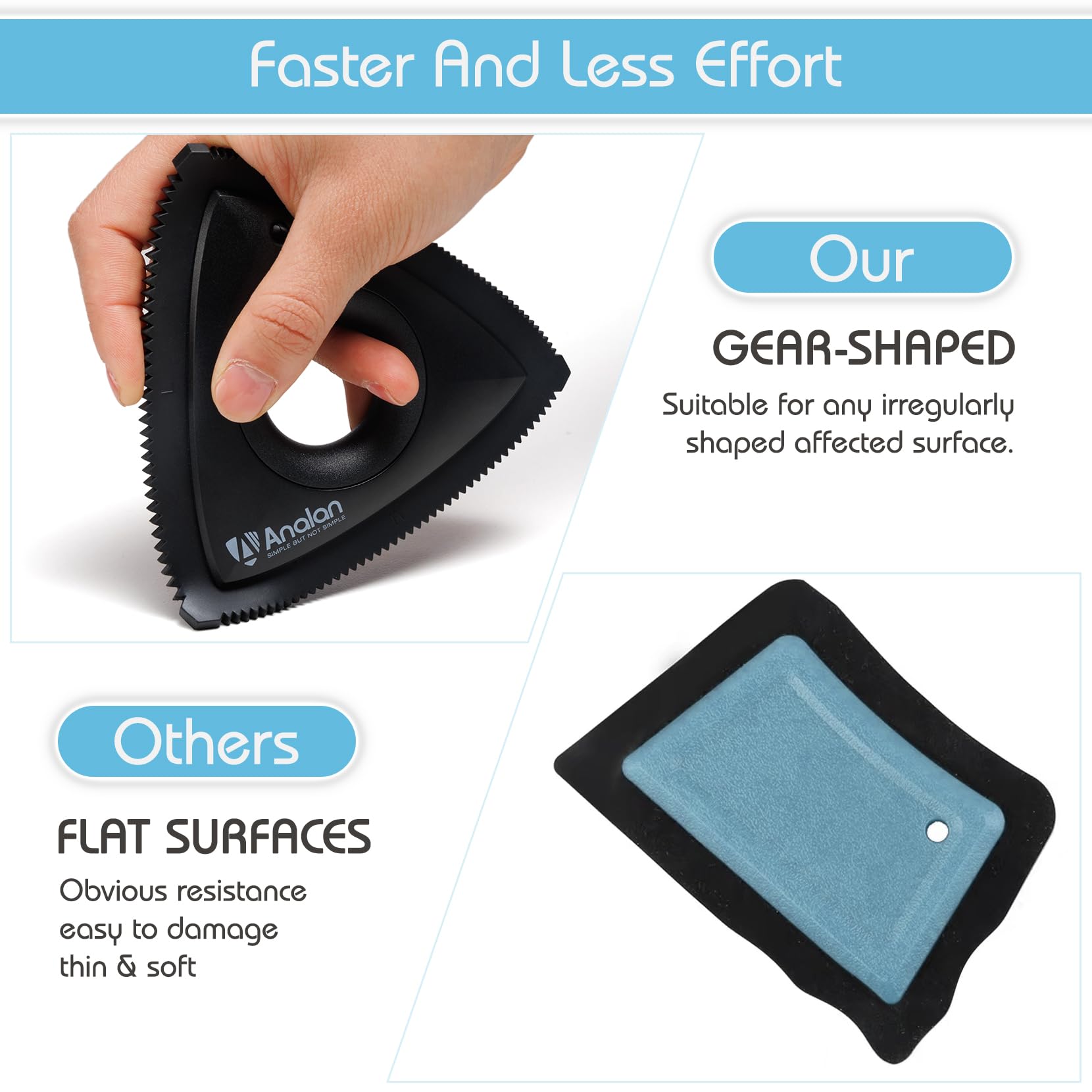 Analan Mini Pet Hair Remover on a plush couch for fabrics