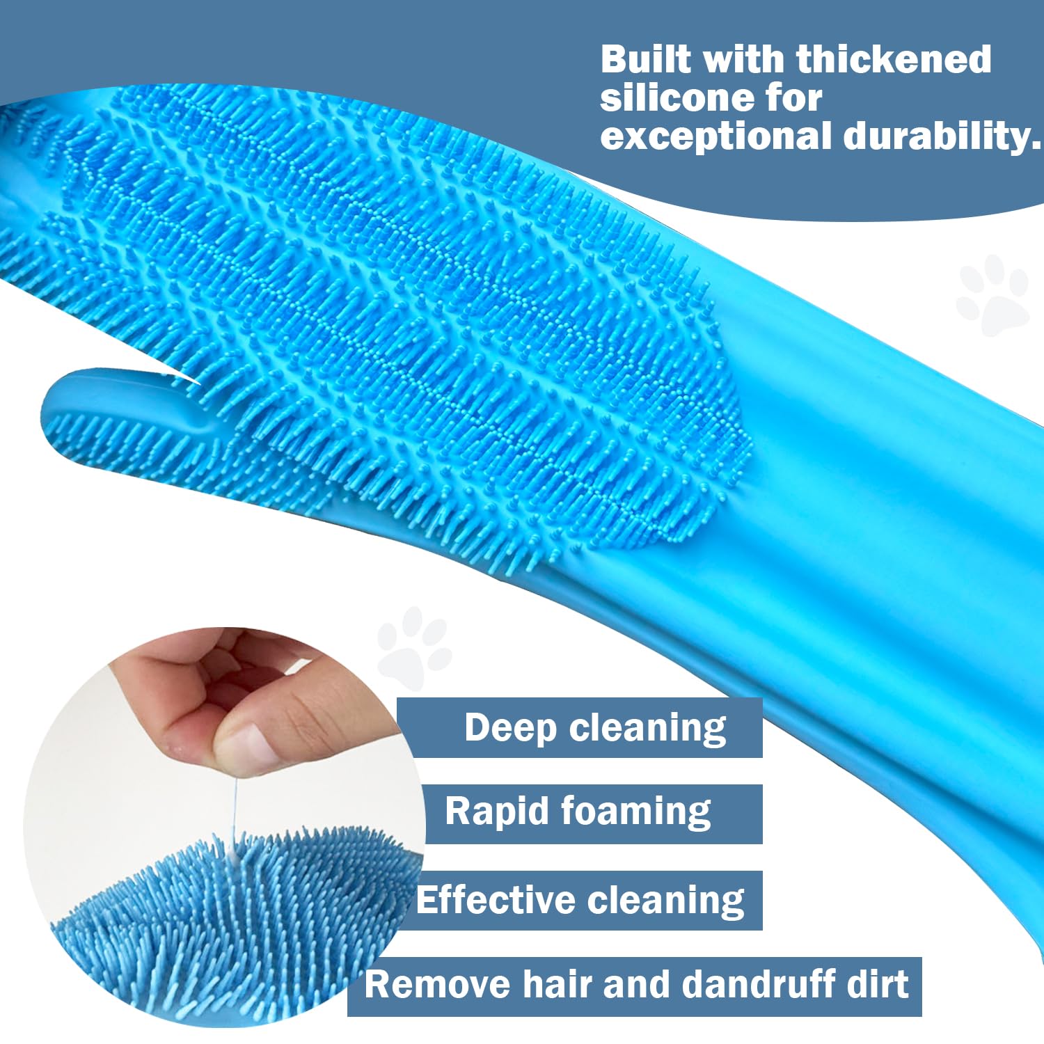 Anazzly pte Grooming Gloves cat grooming highlights high-density teeth gathering loose fur.