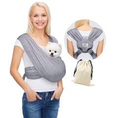 AnccoPlus dog carrier front design secures small dogs for close carry.