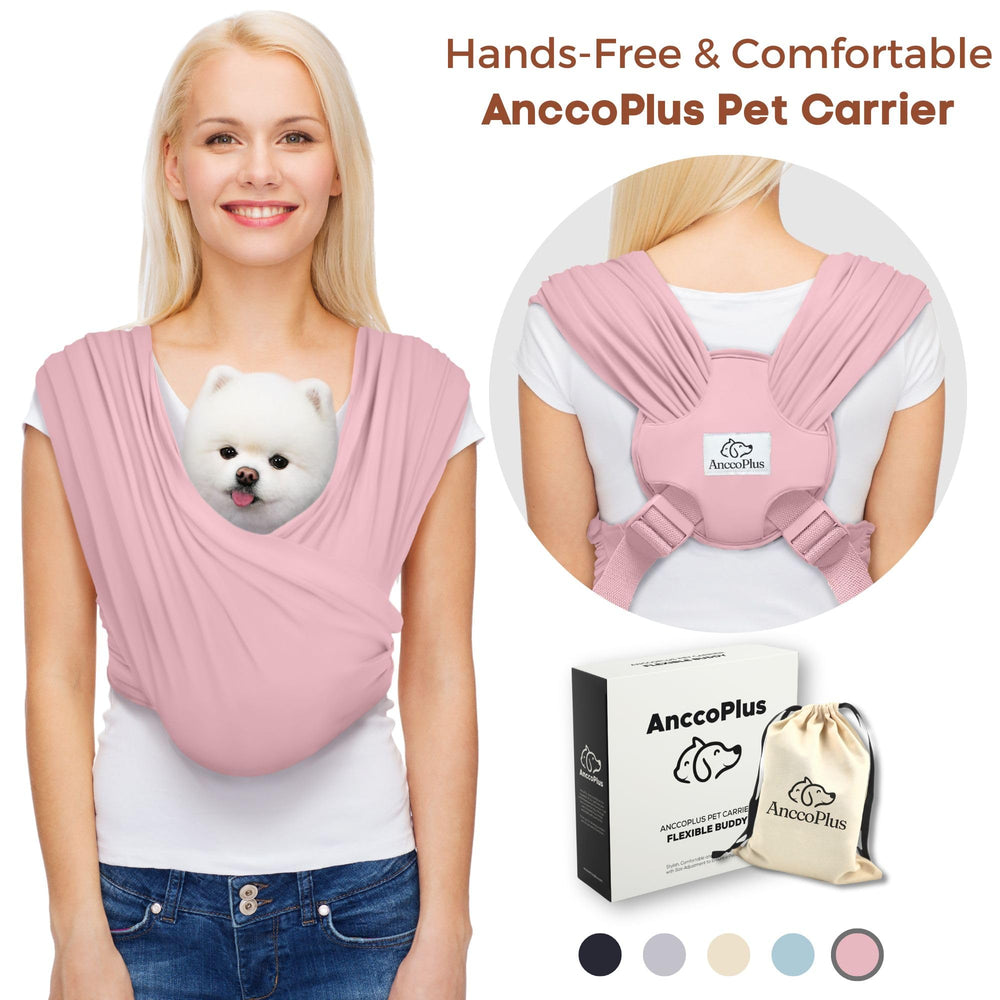AnccoPlus hands-free pet carrier close contact supports calm outings for cats and dogs.