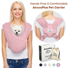 AnccoPlus hands-free pet carrier close contact supports calm outings for cats and dogs.