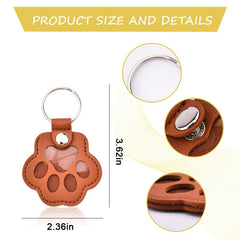 Ancnoz PU leather keepsake keychain close-up showing soft texture and durable build