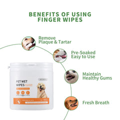 ANCONOVA Pet Teeth Wipes cat use for safe dental care.