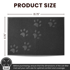 Andalus small cat litter mat grey non-slip-back keeps mat stable during daily use.