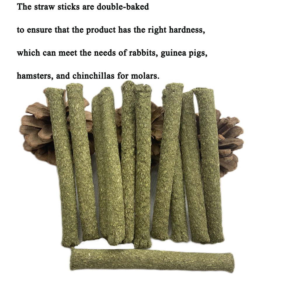 ANDES Rabbit Chew Toys handmade Timothy hay sticks emphasizing natural materials.