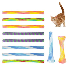 Andiker 10pcs cat tube toy bundle—colorful tubes for indoor play and exercise.