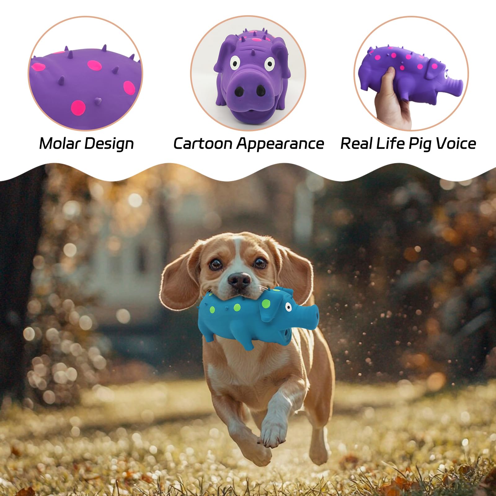 Andiker 2pc dog toy set product shot for small to medium dogs.