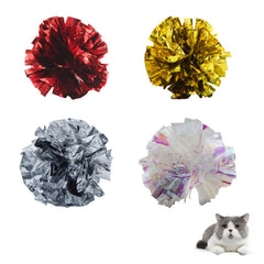 Andiker cat crinkle balls 4 pack in bright colors for interactive play and enrichment