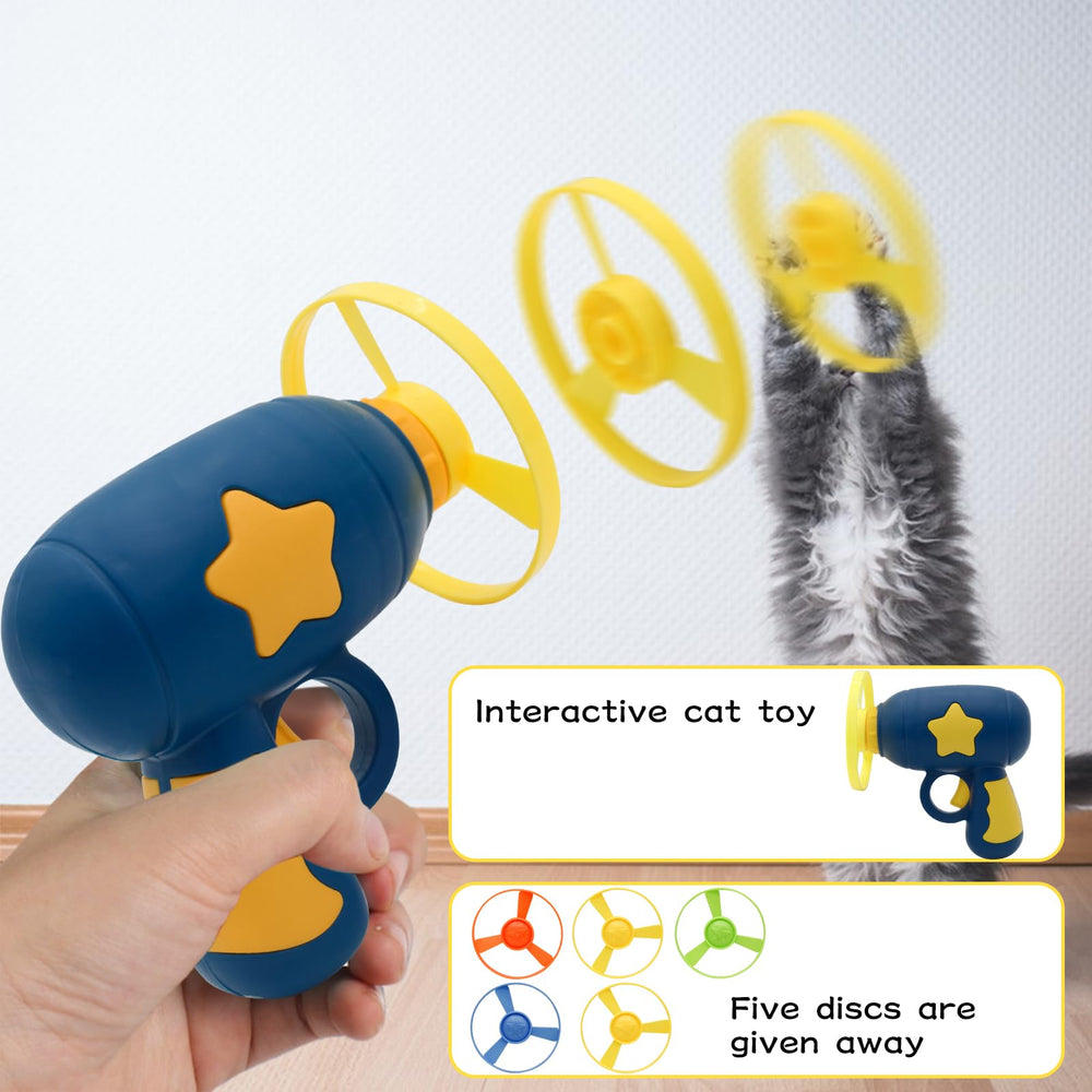 Andiker Cat Fetch Toy indoor play demonstrates compact size ideal for living rooms.