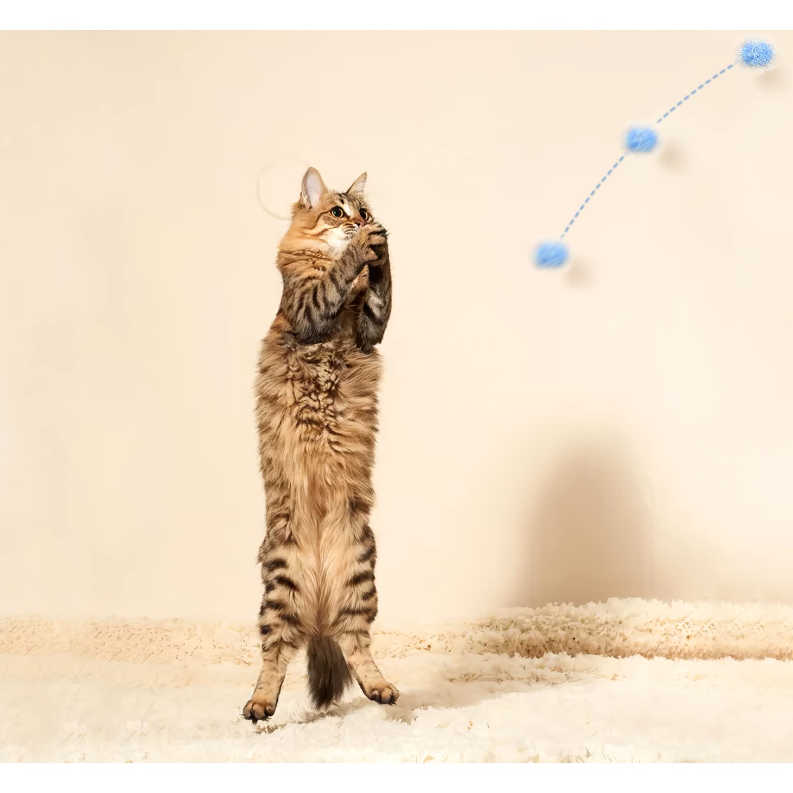 Andiker Cat Sparkle Balls are washable, durable plush toys for long-lasting fun.