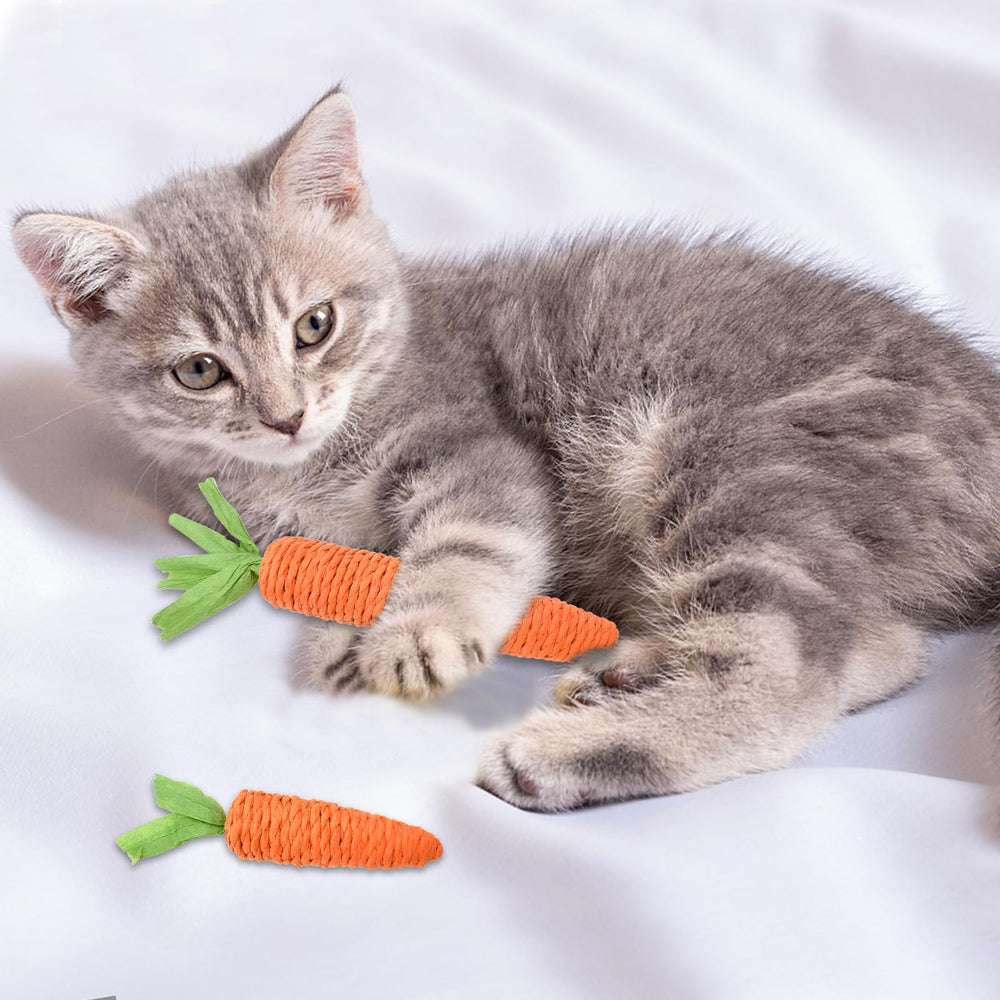 Andiker cat teething toy promotes chewing and paw engagement during play