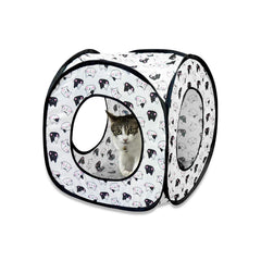 Andiker cat tent folded compact demonstrates portable design for outdoor use.