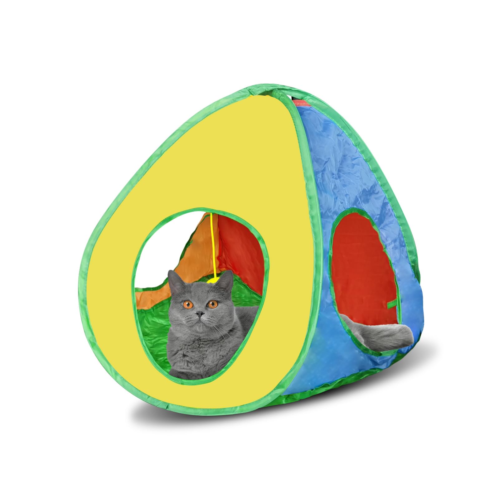 Andiker cat tent PlushBall top view shows cozy indoor hideaway for cats