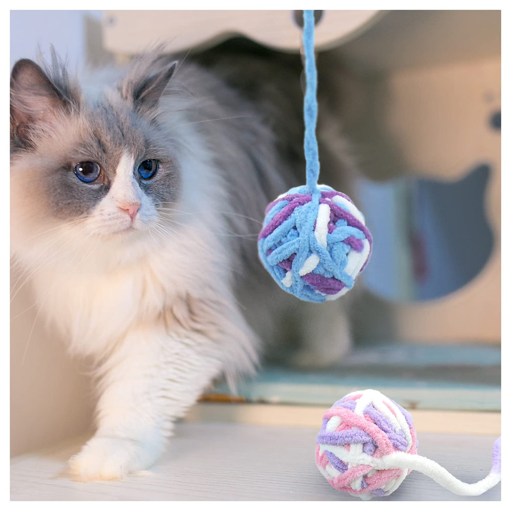 Andiker yarn ball with bell adds inviting sound cues for play.
