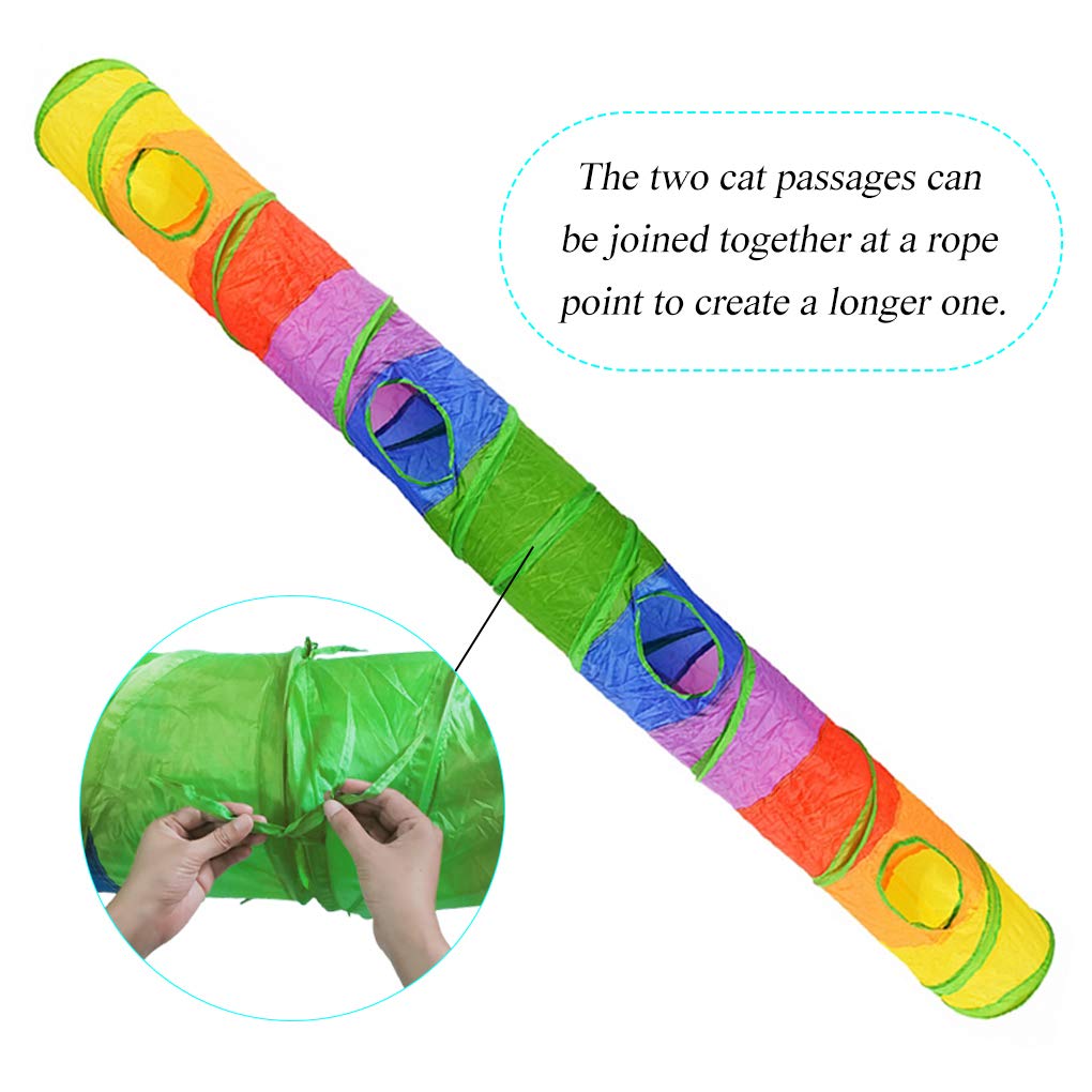 Andiker cat tunnel foldable design enables easy storage after playtime.