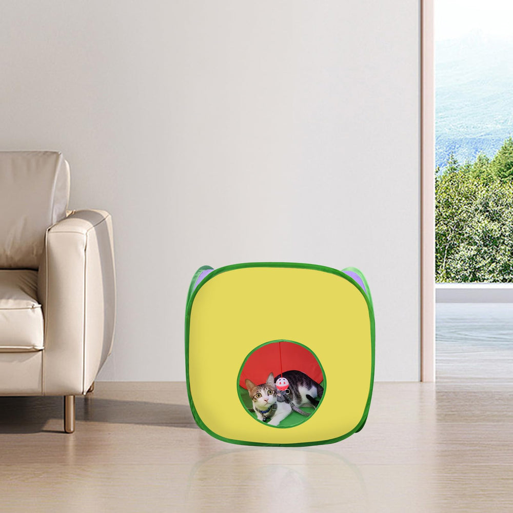 Andiker Cat Tunnel portable design enables easy storage and travel setups.