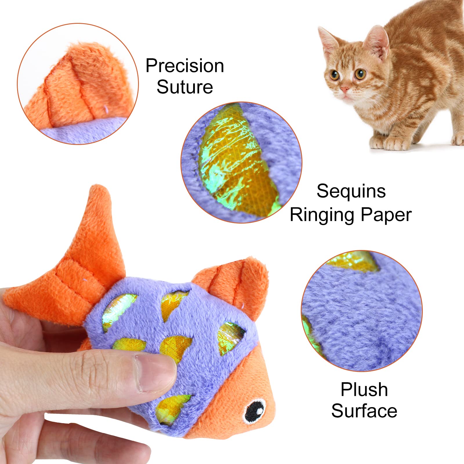 Andiker catnip-toys-interactive-fish promotes bonding through light, engaging motion.