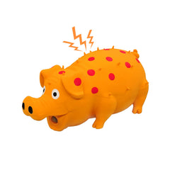 Andiker dog squeaky toy closeup with dots texture for dental play