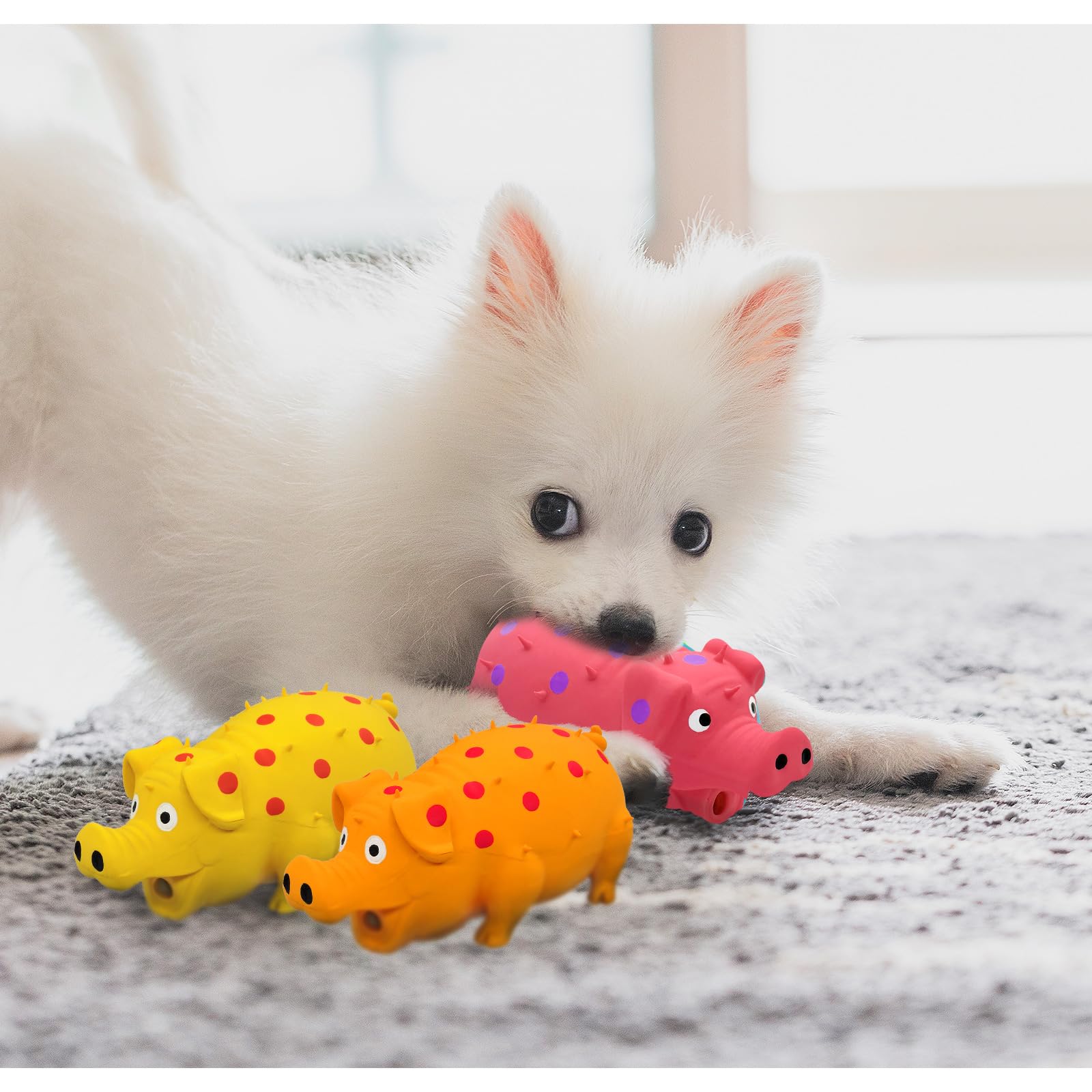 Andiker pink dog toy is lightweight and easy to carry during outdoor fun