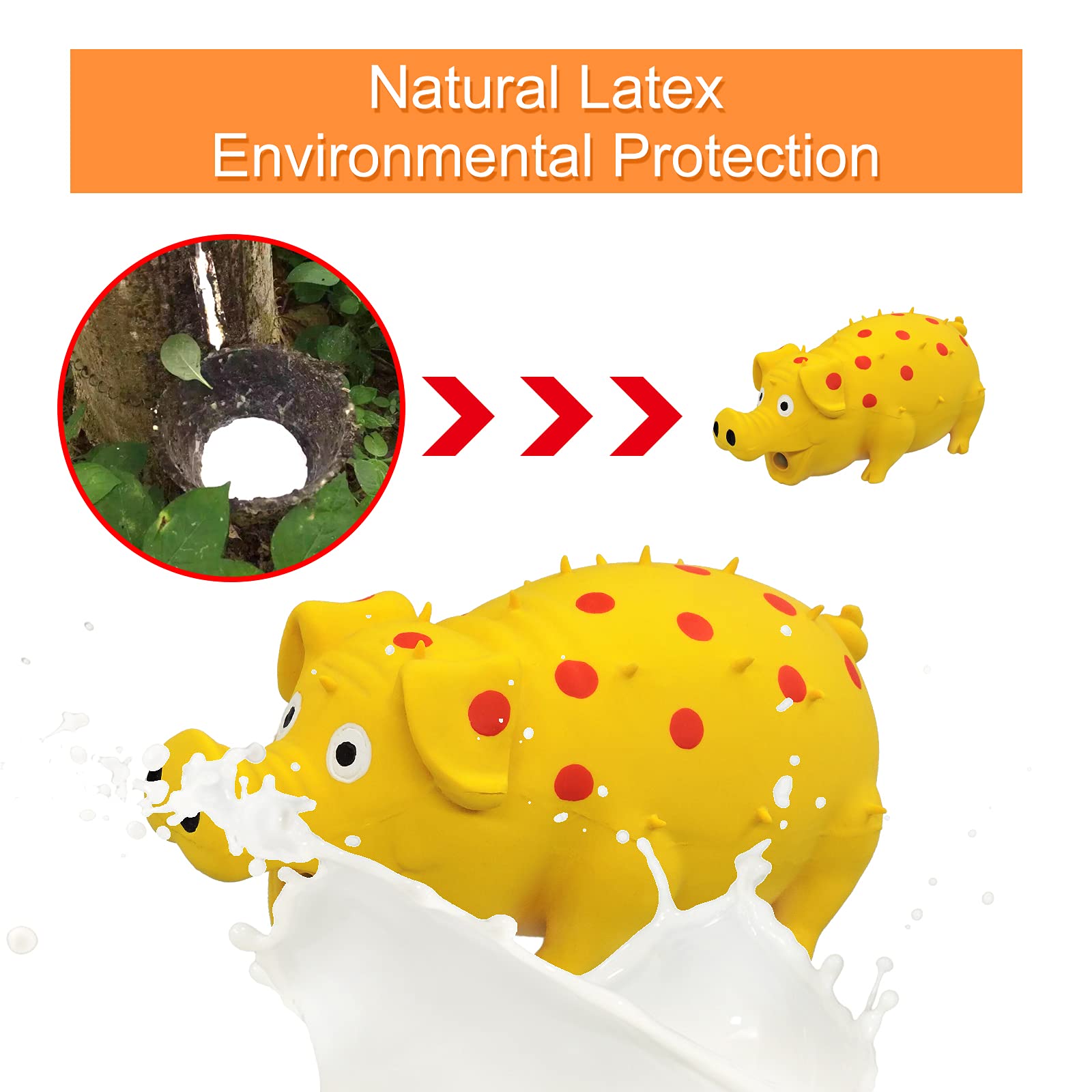 Andiker Dog Squeaky Toy dental texture highlights spikes and dots for oral chewing