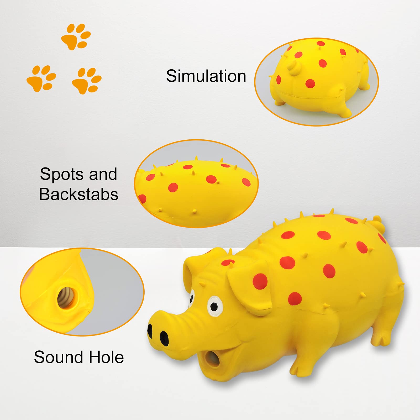 Andiker Dog Squeaky Toy 8-inch size suits curious puppies to large dogs during playtime