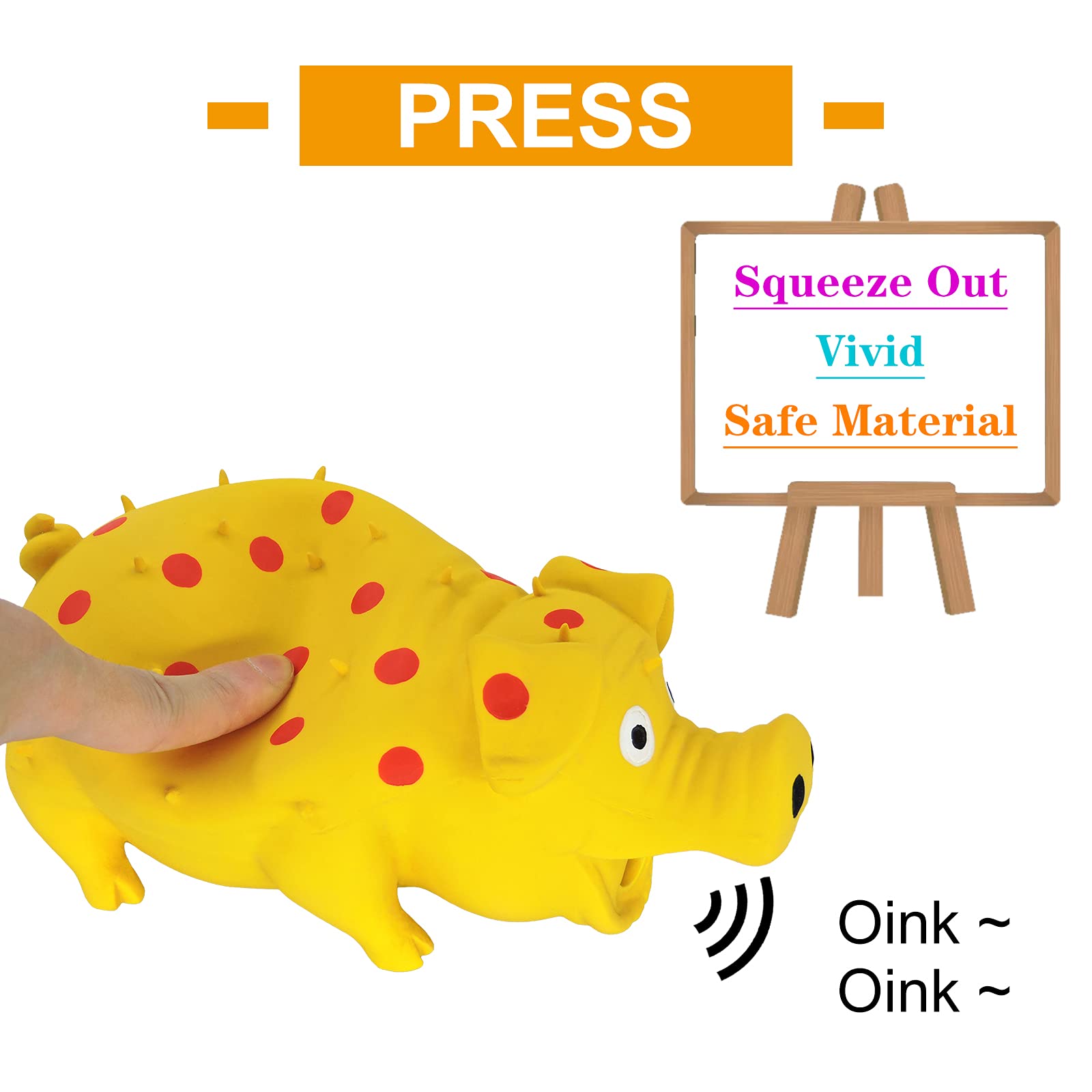 Andiker Dog Squeaky Toy Squeaker demonstrates entertaining oinks sound for engaging fetch sessions